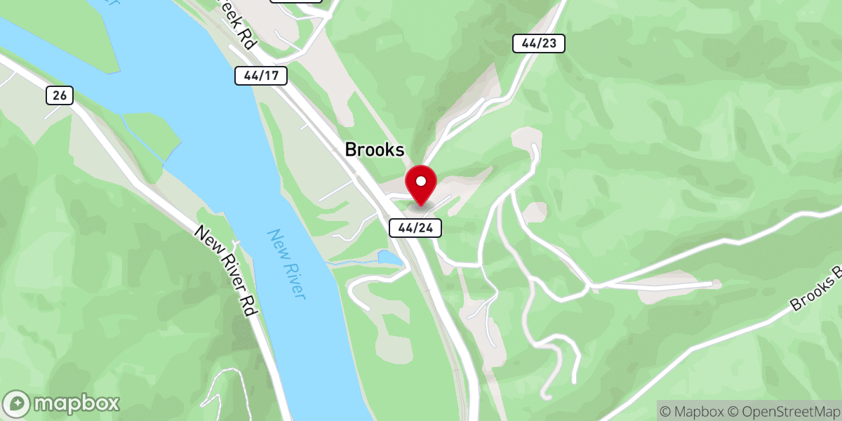 Map showing location of Brooks Missionary Baptist Church