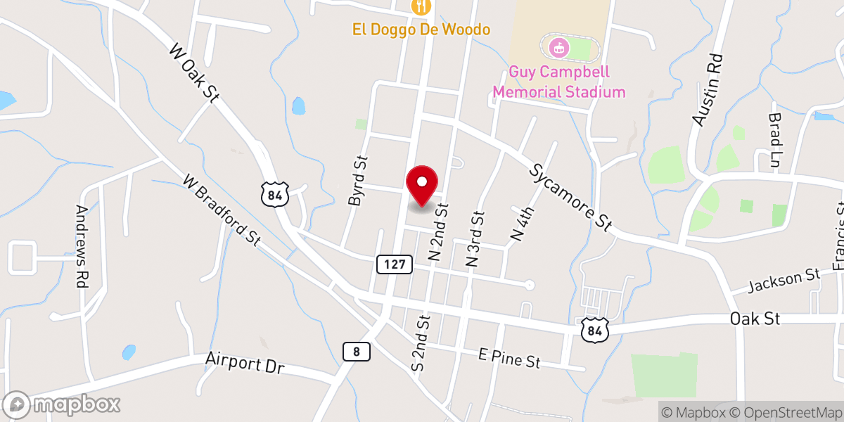 Map showing location of La Salle Parish Sheriff's Department