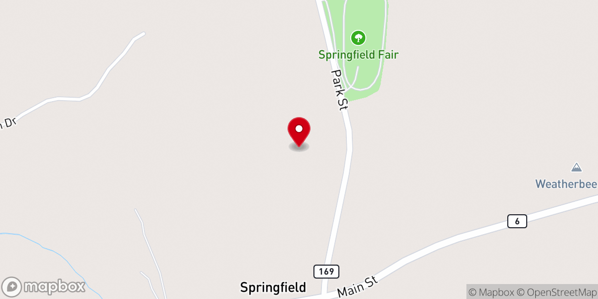 Map showing location of Springfield Community Chapel