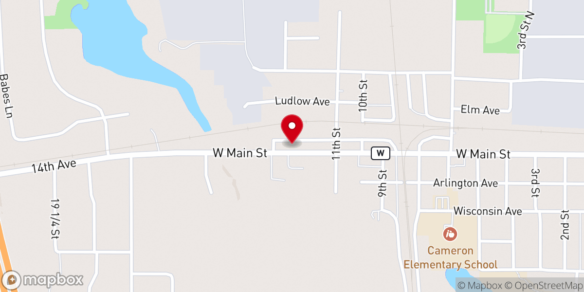 Map showing location of St John's Lutheran Church