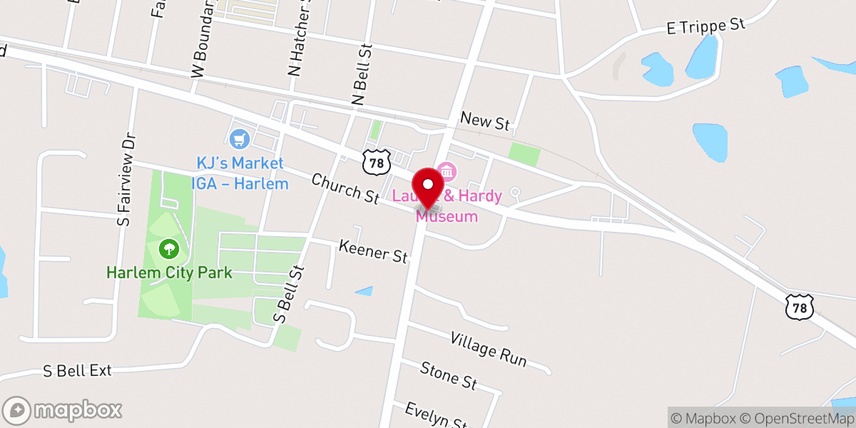 Map showing location of Harlem Baptist Church Family Life Center