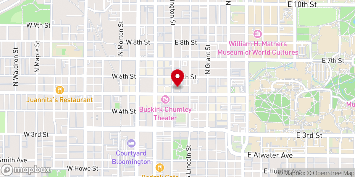 Map showing location of First Christian Church