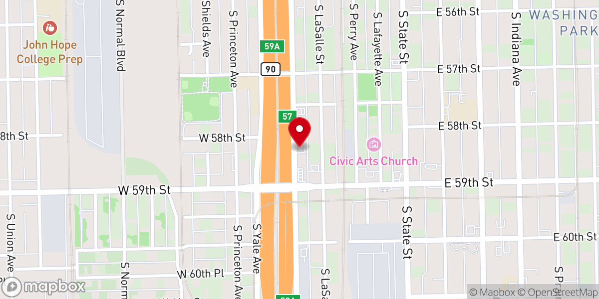 Map showing location of Mount Calvary Church of God Holiness
