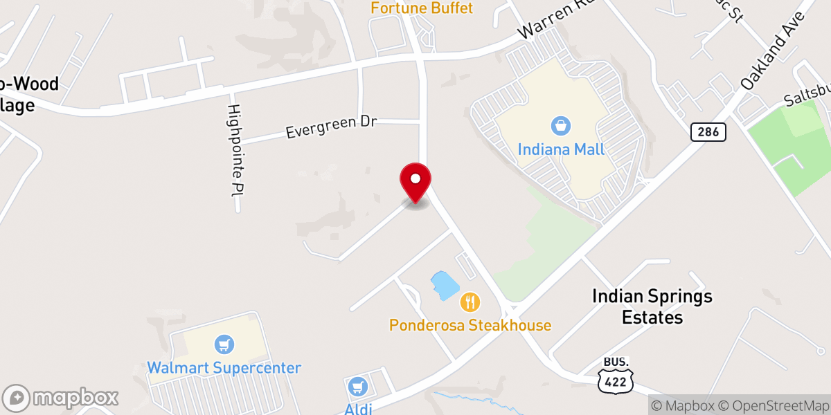 Map showing location of Indiana Seventh-day Adventist Church