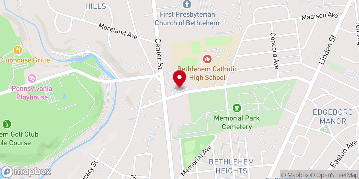 Map showing location of Templo El Refugio Hispanic Church