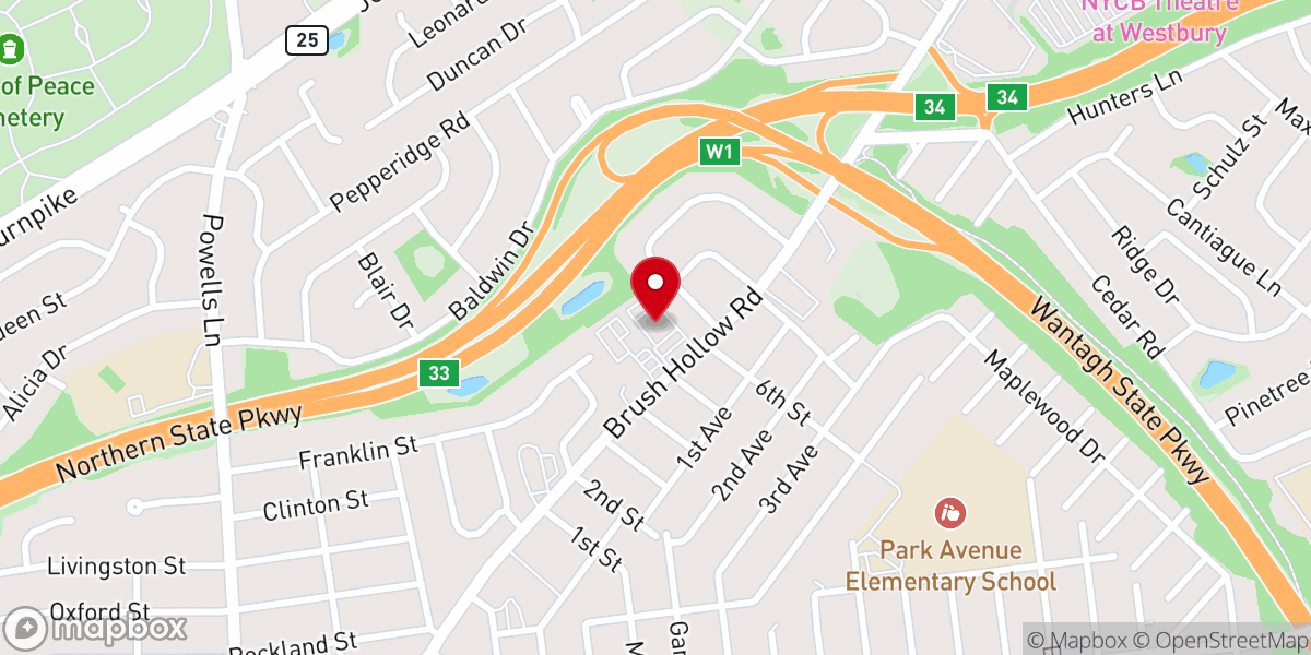 Map showing location of Westbury Divine Church of God
