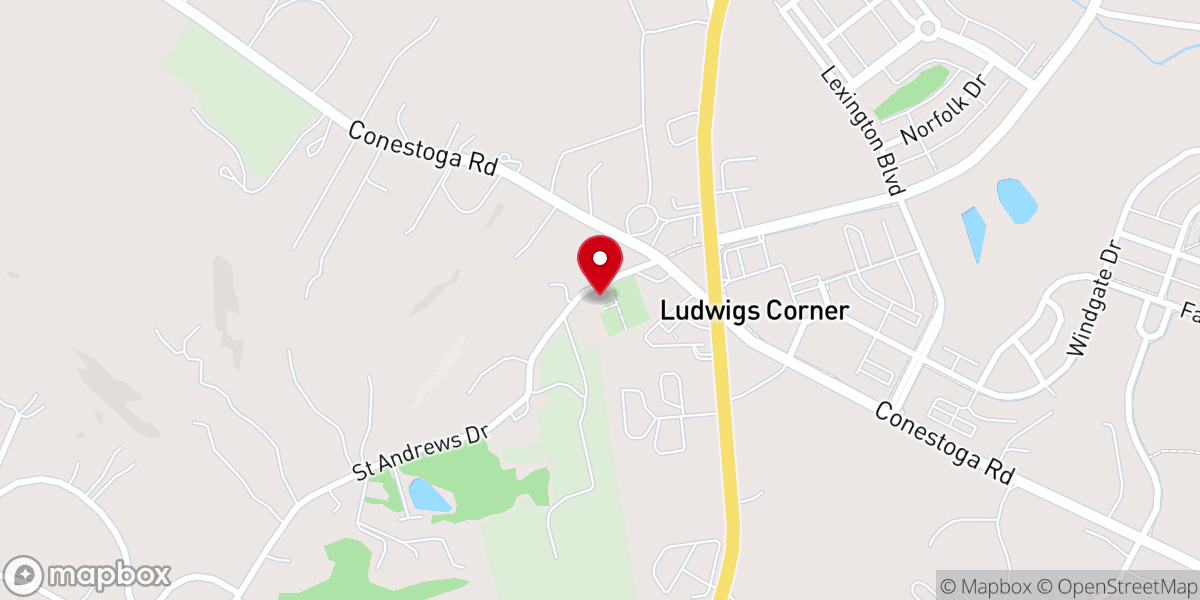 Map showing location of St Andrew's Episcopal Church