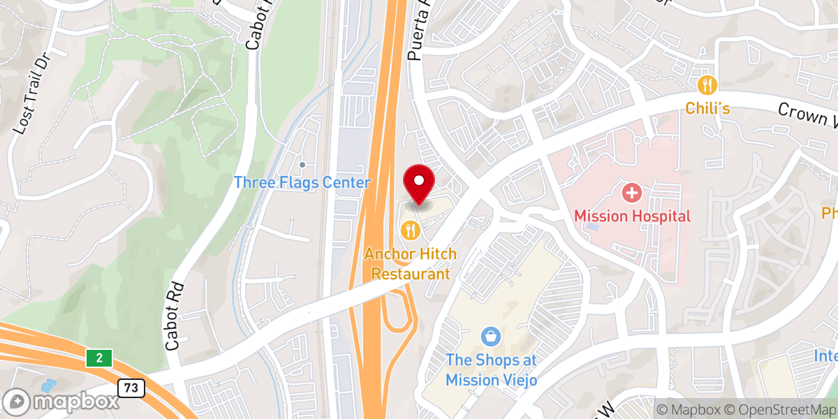 Map showing location of Mariners Church Mission Viejo