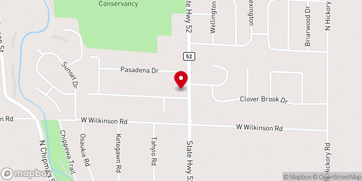 Map showing location of First Church