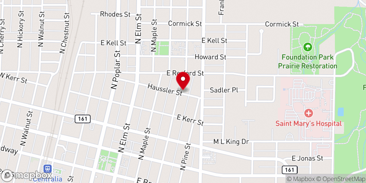 Map showing location of New Bethel Missionary Baptist Church