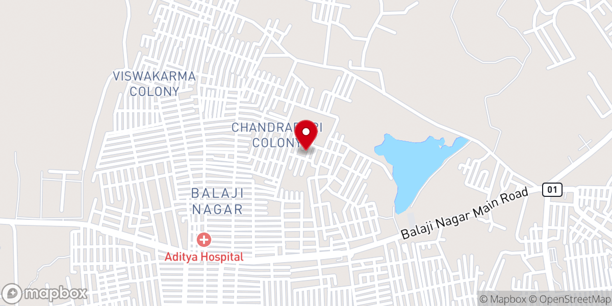 Map showing location of Velankanni Matha Church, St. Mary's Colony