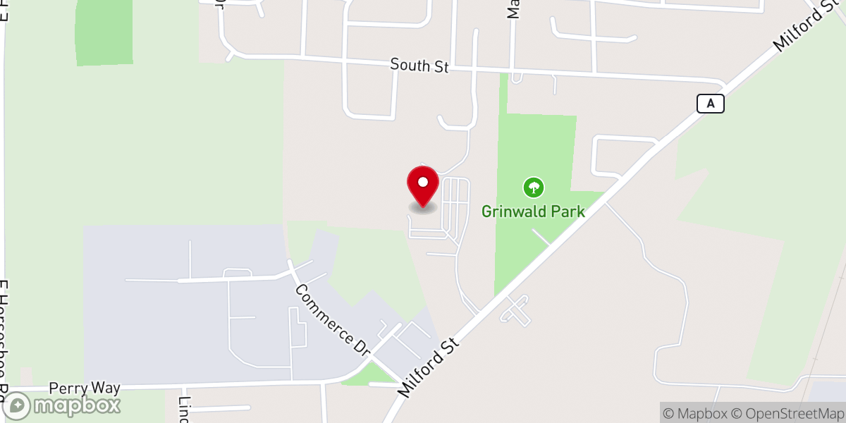 Map showing location of Calvary Baptist Church