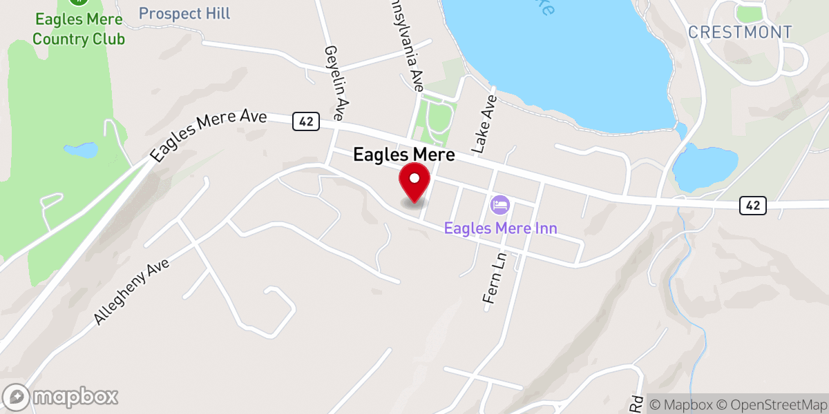Map showing location of Saint Johns in the Wilderness Episcopal Church