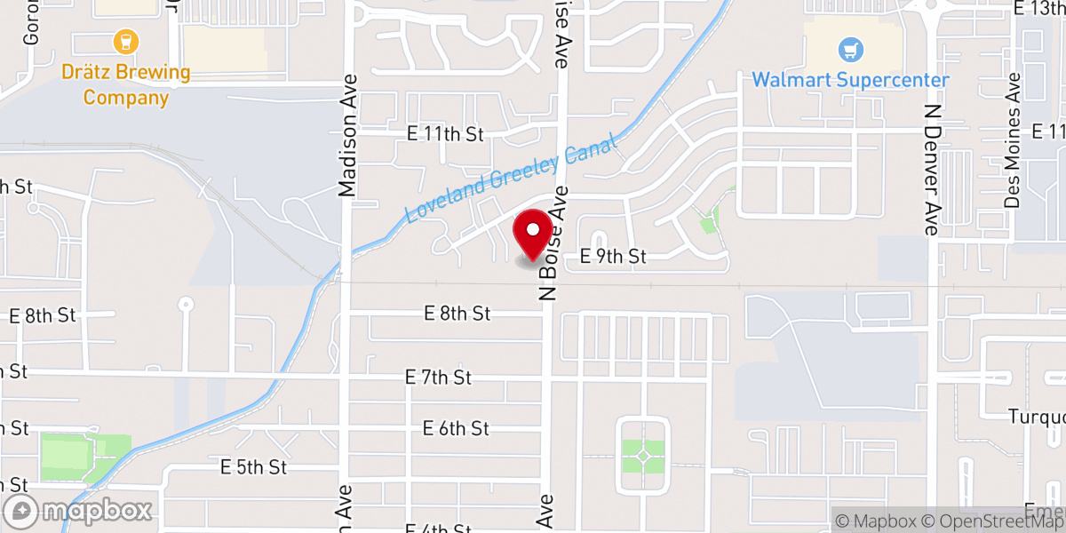 Map showing location of First Church of Christ Scientist, Loveland