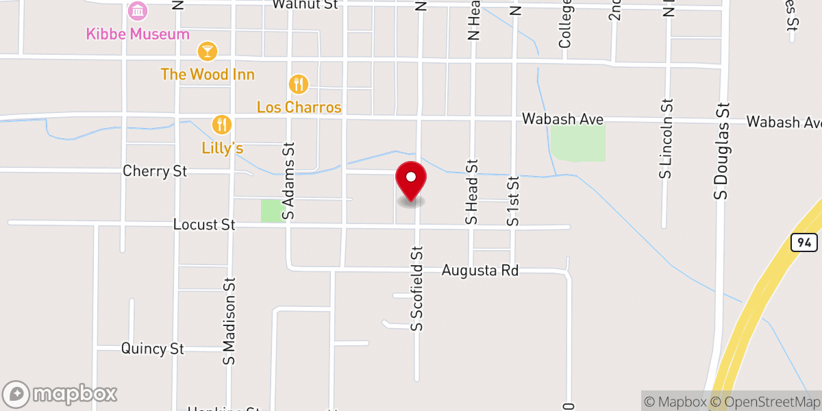 Map showing location of Carthage Primitive Baptist Church