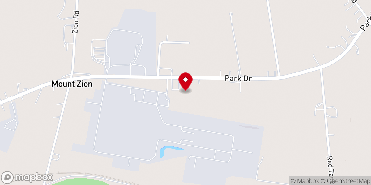 Map showing location of Mt Zion Crossroads Church