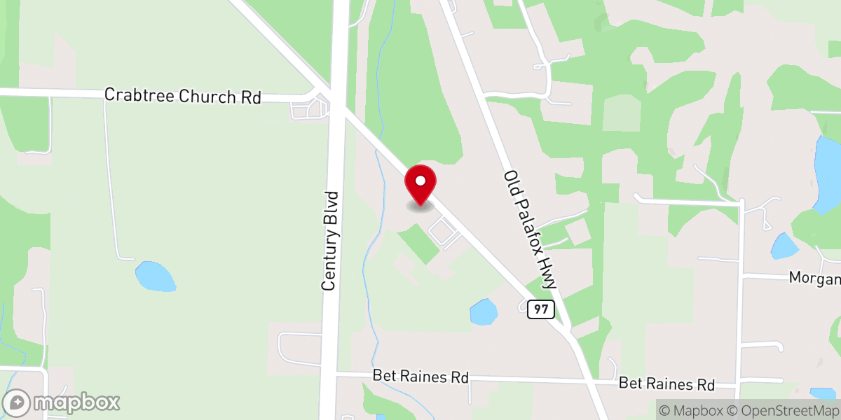 Map showing location of Lighthouse Baptist Church
