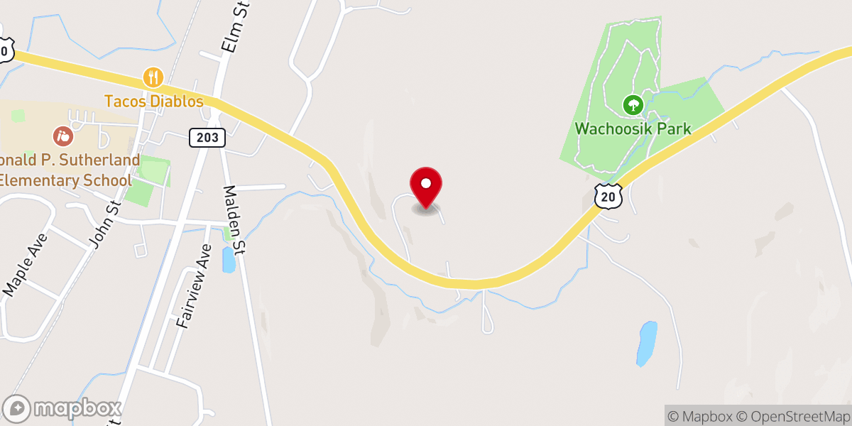 Map showing location of Greenbush East Commons