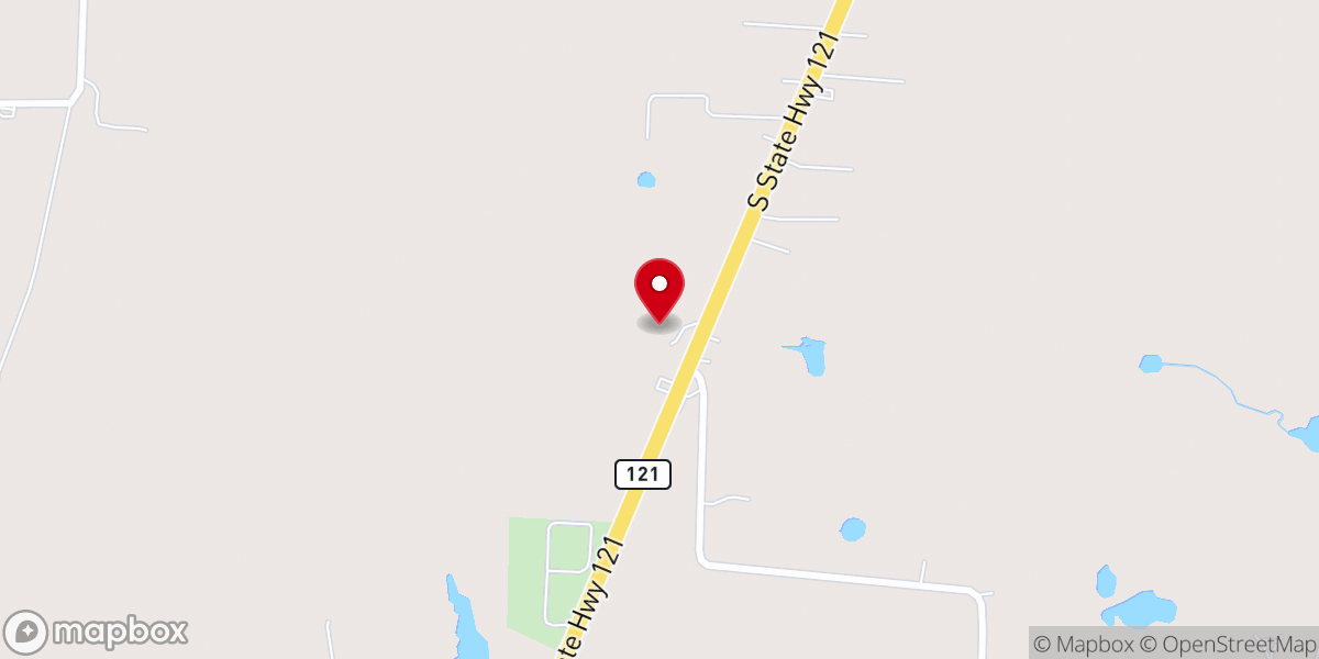 Map showing location of Solid Rock Church TX