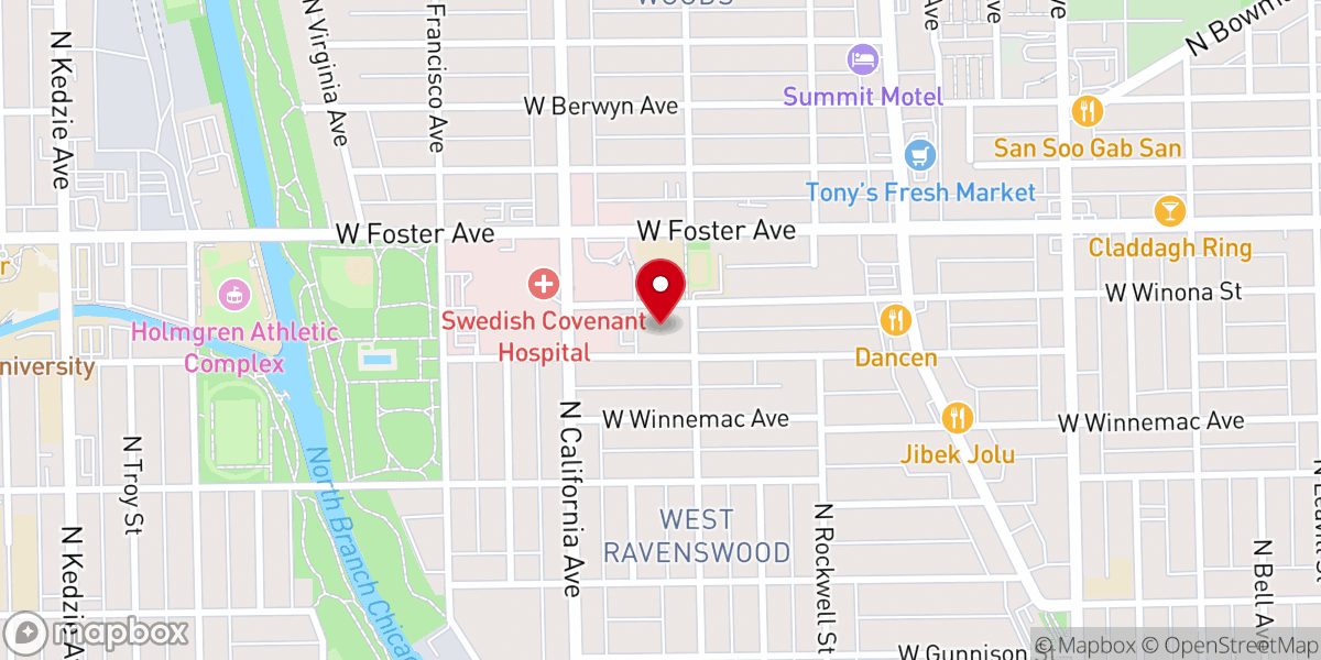 Map showing location of Saint Demetrios Greek Orthodox Church