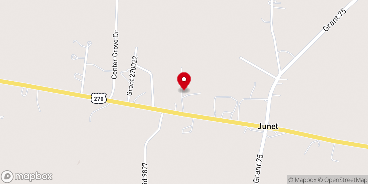 Map showing location of Junet Pentecostal Church