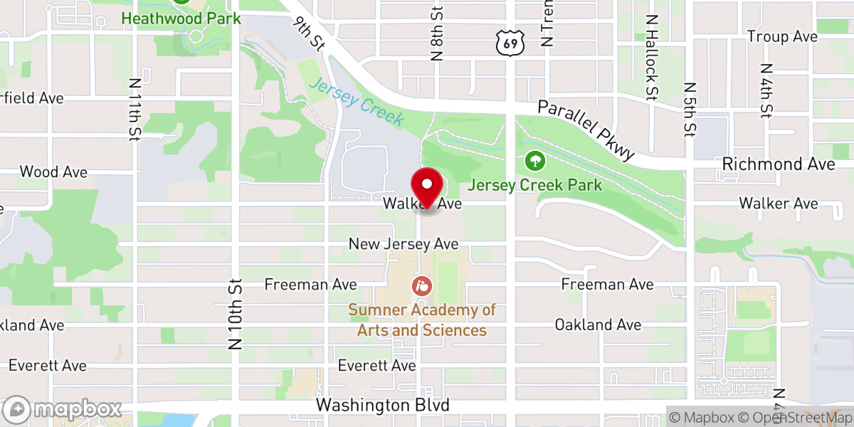 Map showing location of The New Bethel Church