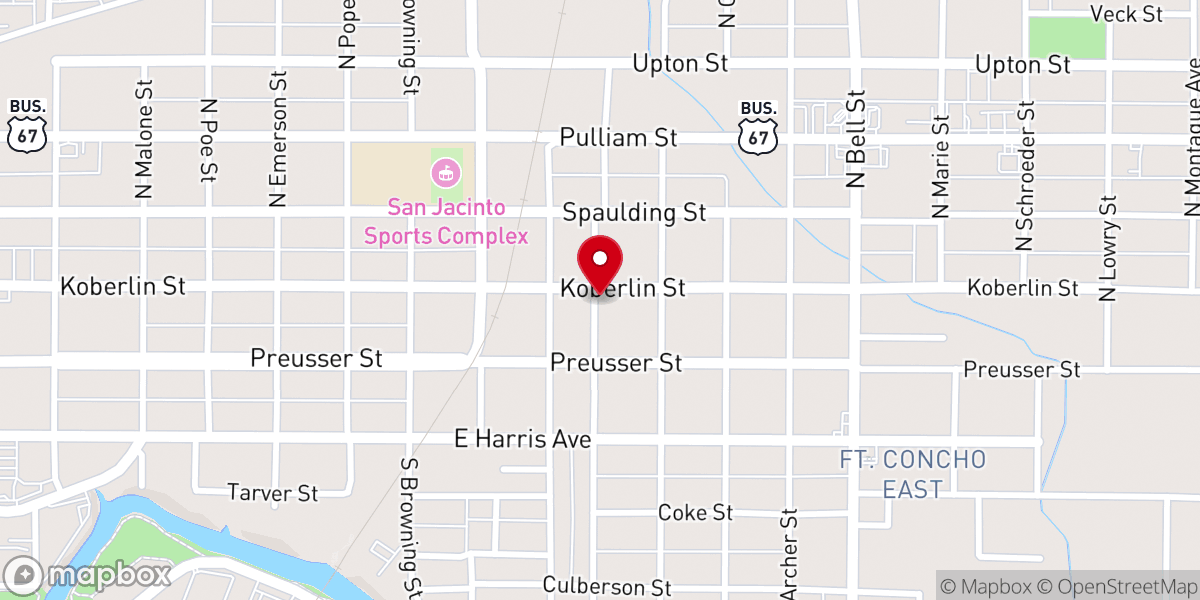 Map showing location of Our Redeemer Ev Lutheran Church