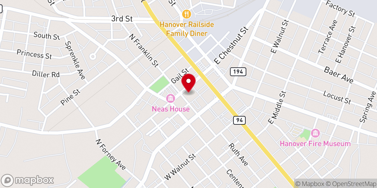 Map showing location of St. Matthew Lutheran Church