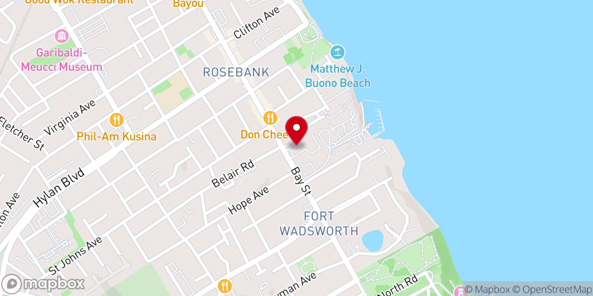 Map showing location of Saint John's Episcopal Church