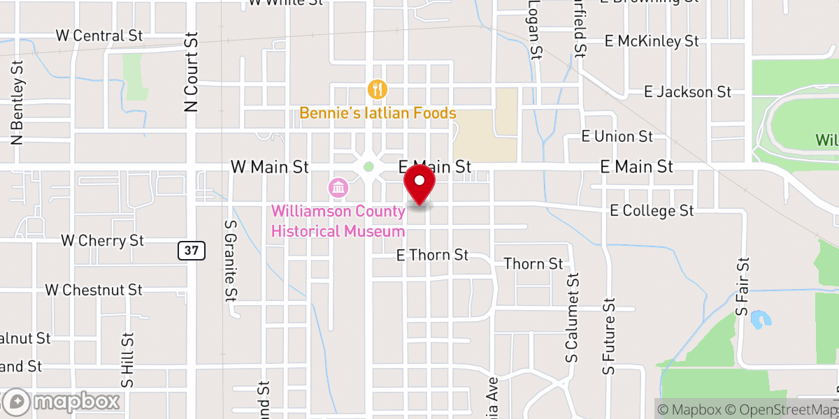 Map showing location of First Church of Christ Scientist