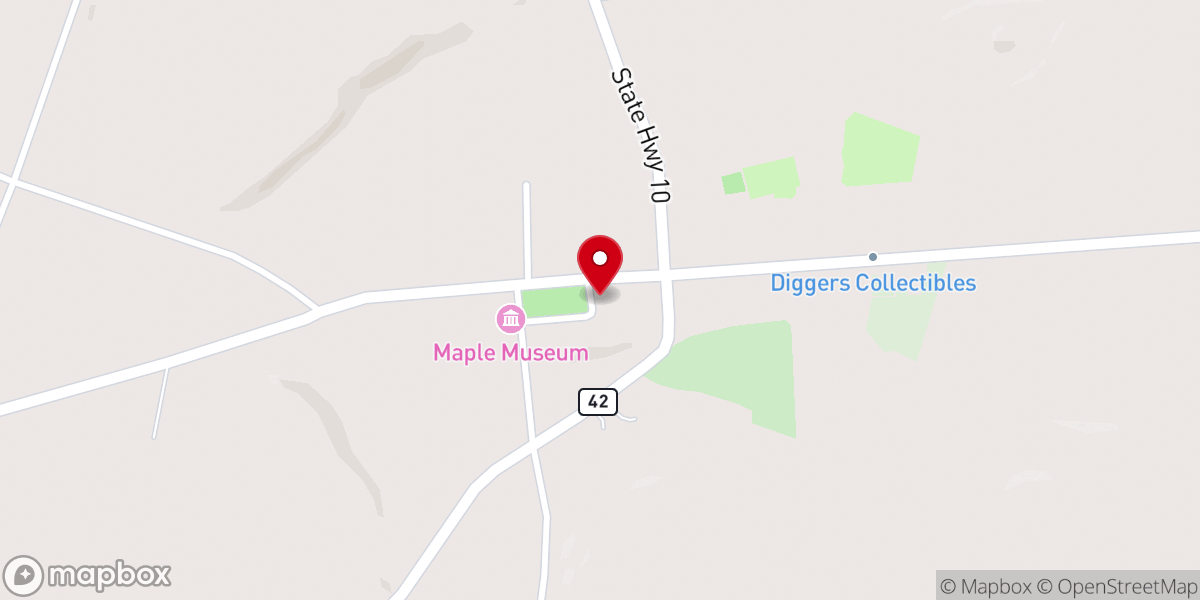 Map showing location of United Methodist Church/AA