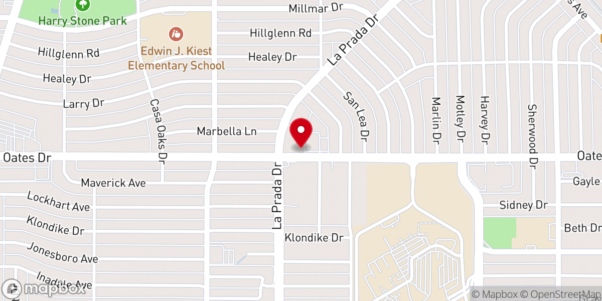 Map showing location of Shiloh Terrace Baptist Church