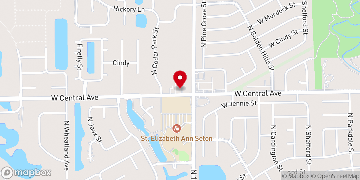 Map showing location of Westside Bible Chapel