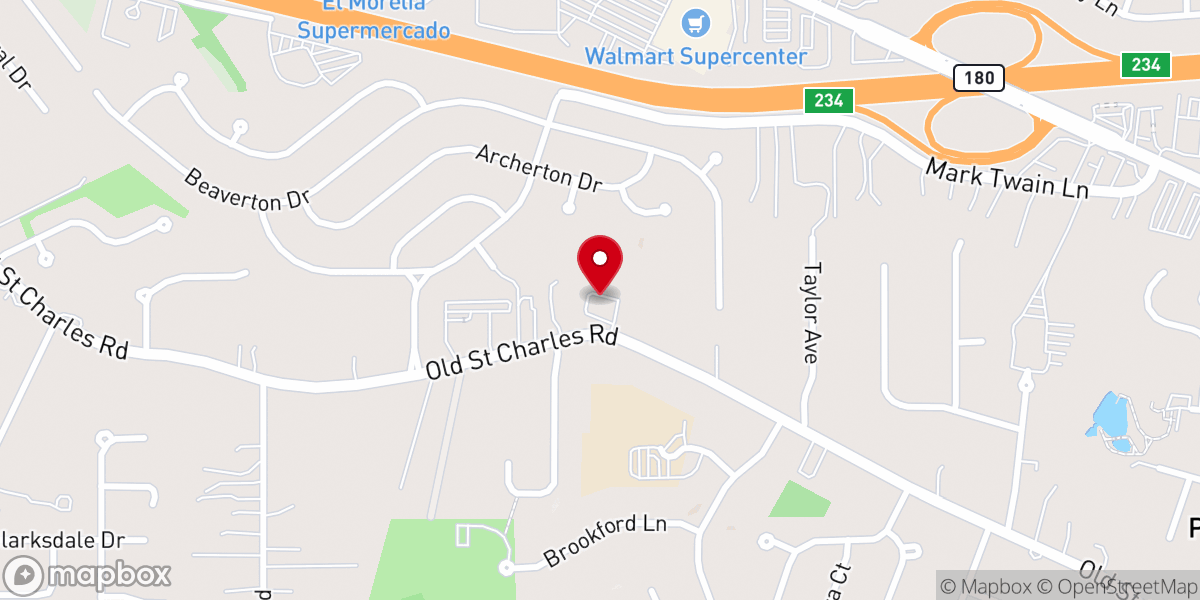 Map showing location of Temple Christian Fellowship