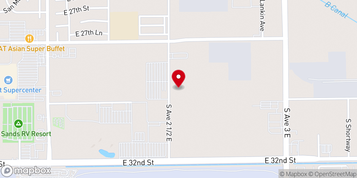 Map showing location of Church Brothers Farms/True Leaf Farms/Yuma 1