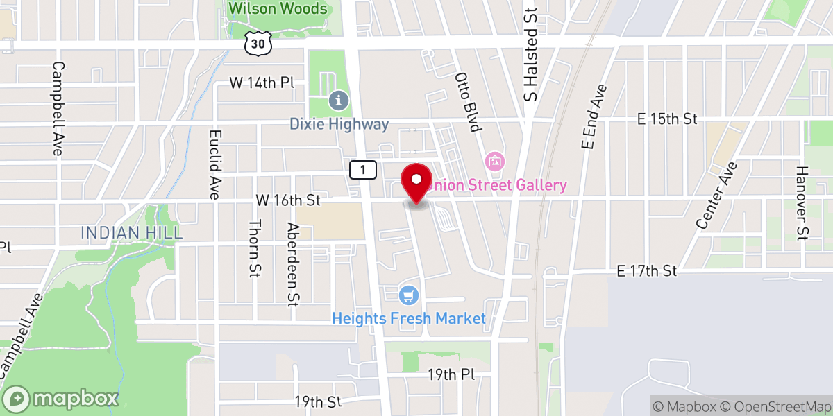Map showing location of Chicago Miracle Temple Church