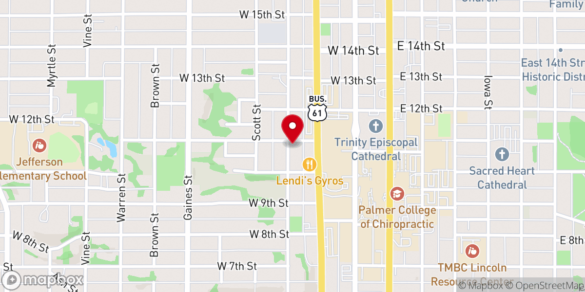 Map showing location of Bethel AME Church