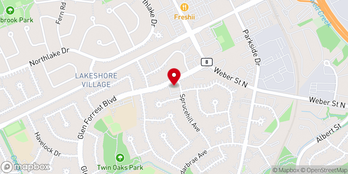Map showing location of Messiah Lutheran Church