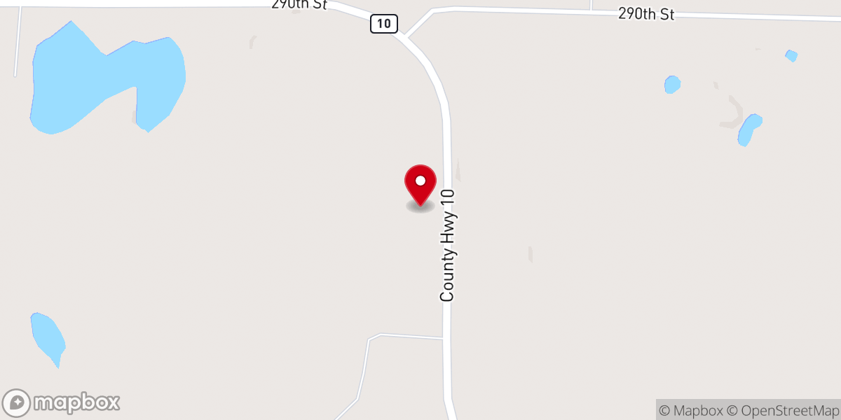 Map showing location of East Zion Lutheran Church