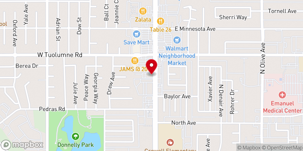 Map showing location of First Freewill Baptist Church
