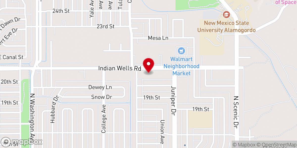 Map showing location of Grace Baptist Church