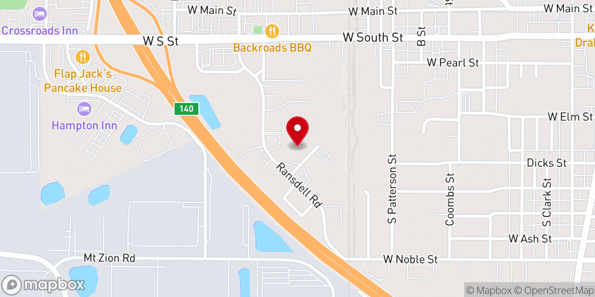 Map showing location of The Caring Center - Project Help