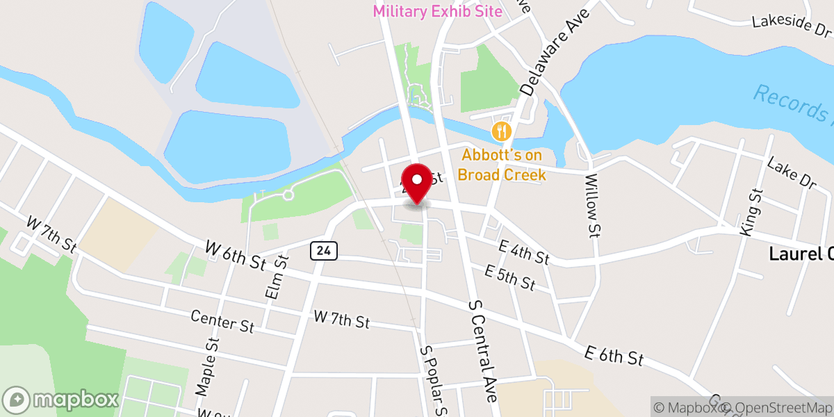 Map showing location of Shiloh United Methodist Church
