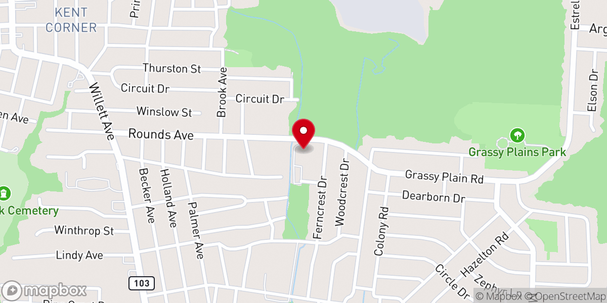 Map showing location of Riverside Covenant Church