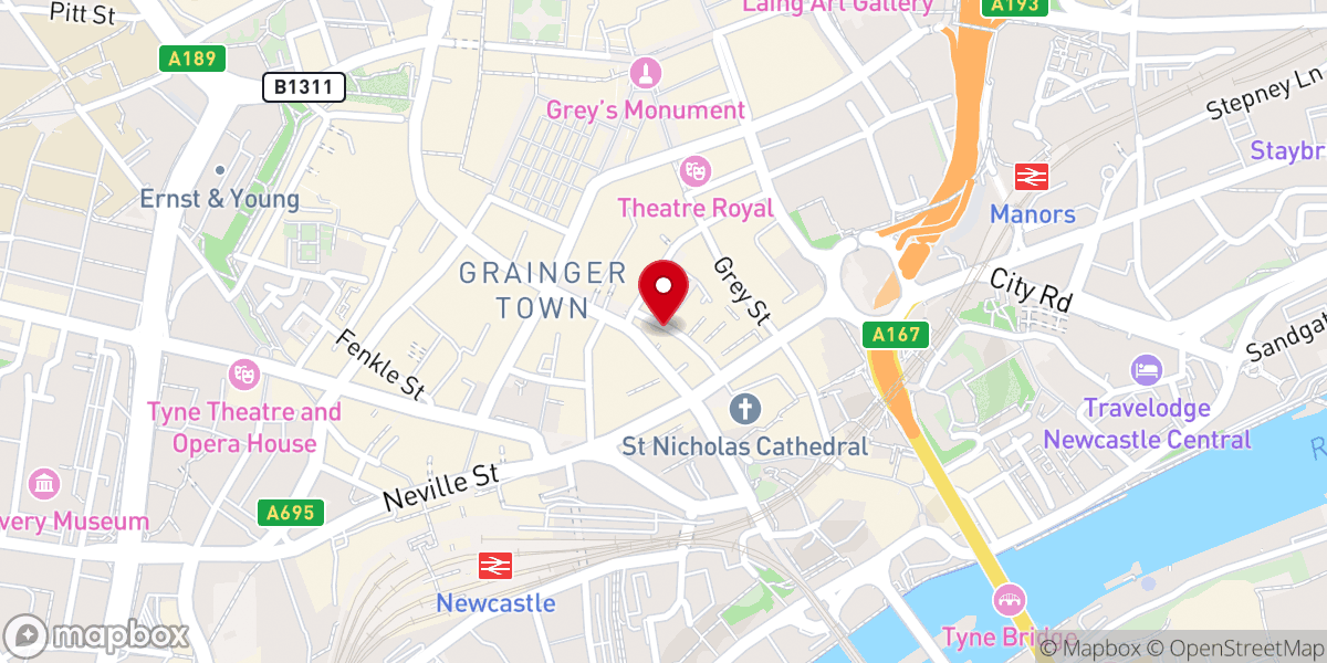 Map showing location of RCCG HIS PRESENCE Newcastle