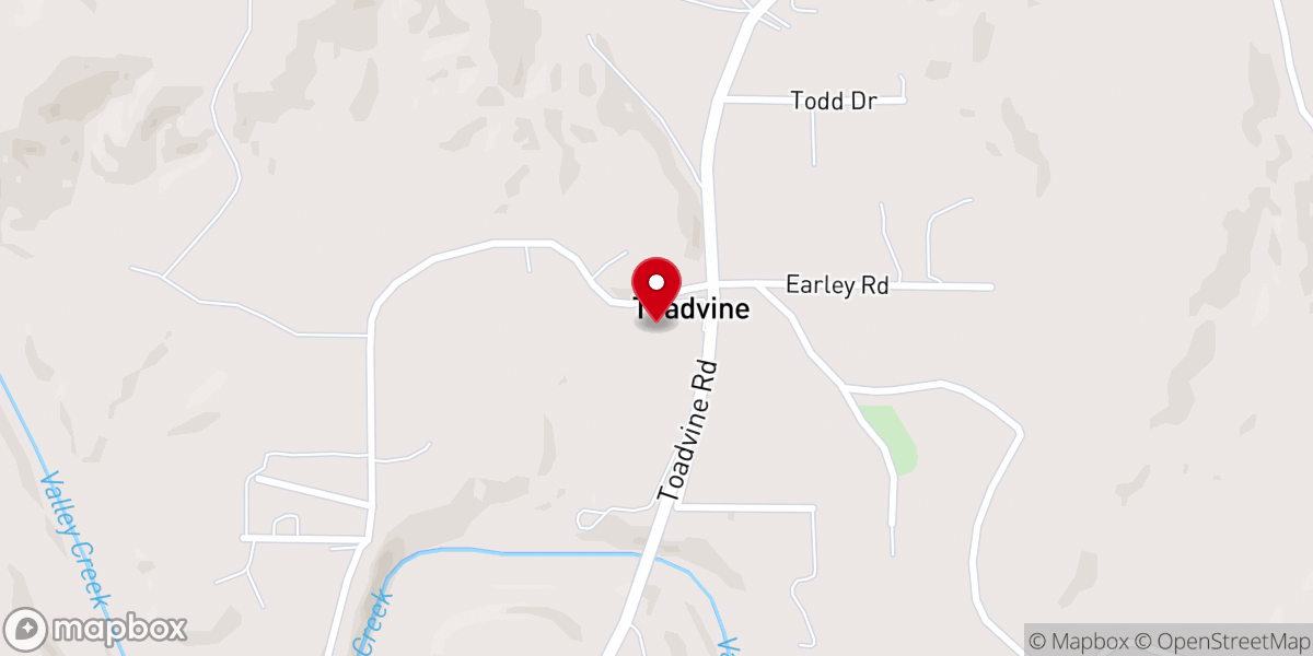 Map showing location of Smithville Baptist Church