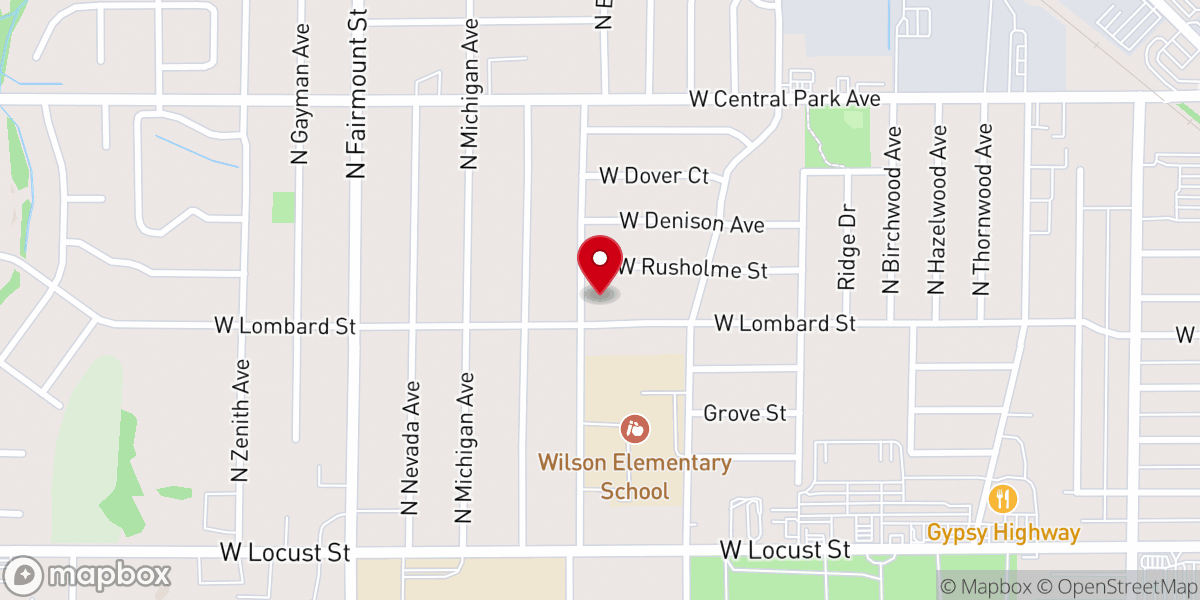 Map showing location of Faith United Methodist Church