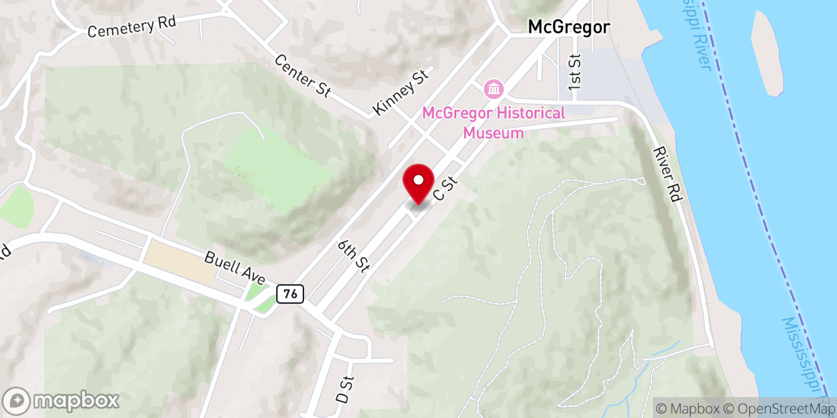 Map showing location of First Congregational Church UCC