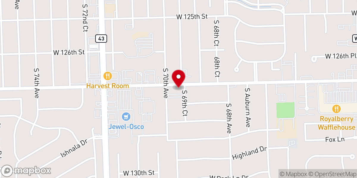 Map showing location of Palos Bible Church