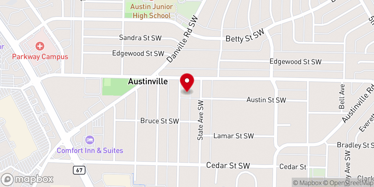 Map showing location of Grace River Community Church
